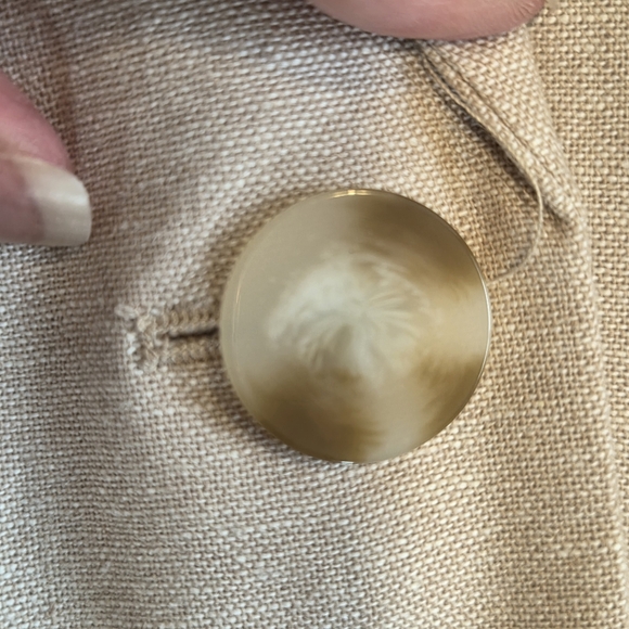 Jason Wu Linen Blend Beige Single Button Braided Detail Cropped Blazer Sz S - Picture 6 of 11